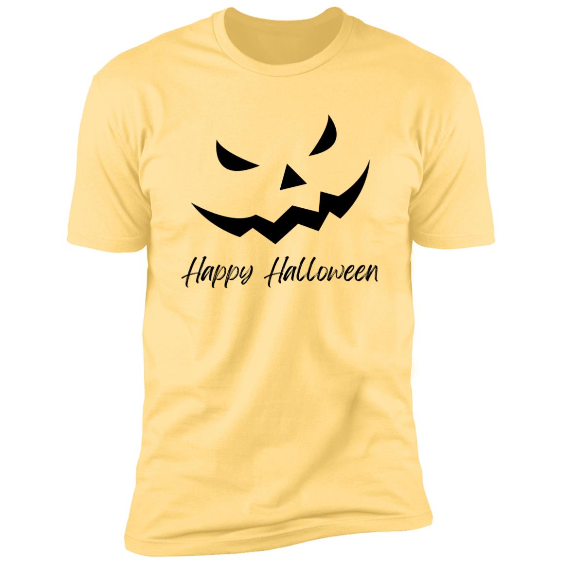 Scary Jack O Lantern Face --  Premium Short Sleeve T-Shirt