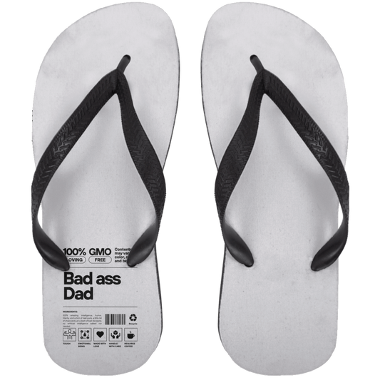 Bad Ass Dad -- Adult Flip Flops