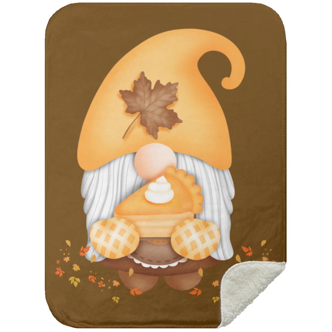 Gnome Pumpkin Pie MSHS Premium Sherpa Blanket 30x40