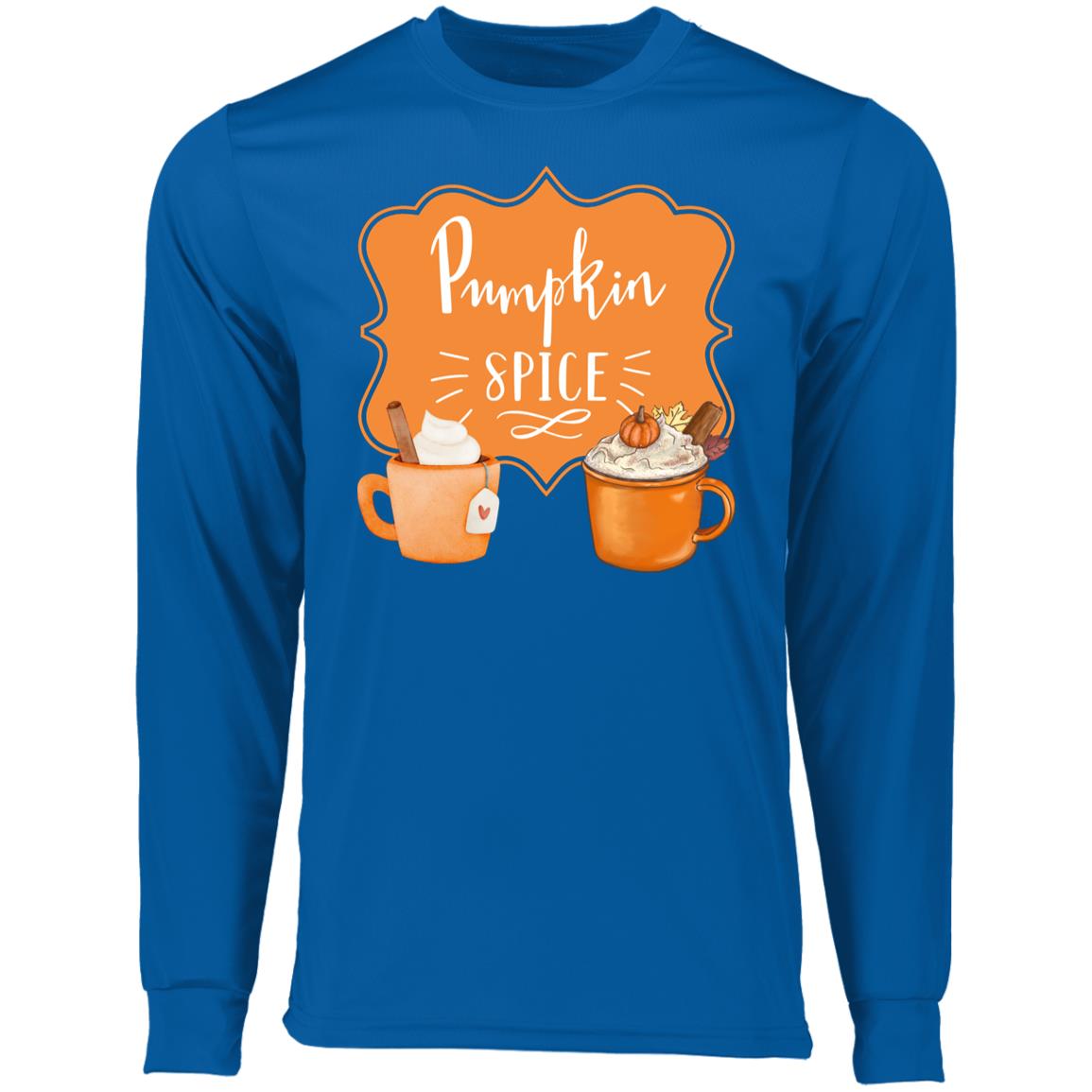 Pumpkin Spice Latte Orange -- CLOSEOUT -- Long Sleeve Moisture-Wicking Tee