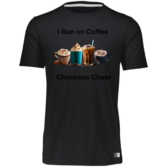 I Run on Coffee Black CLOSEOUT --  Essential Dri-Power Tee