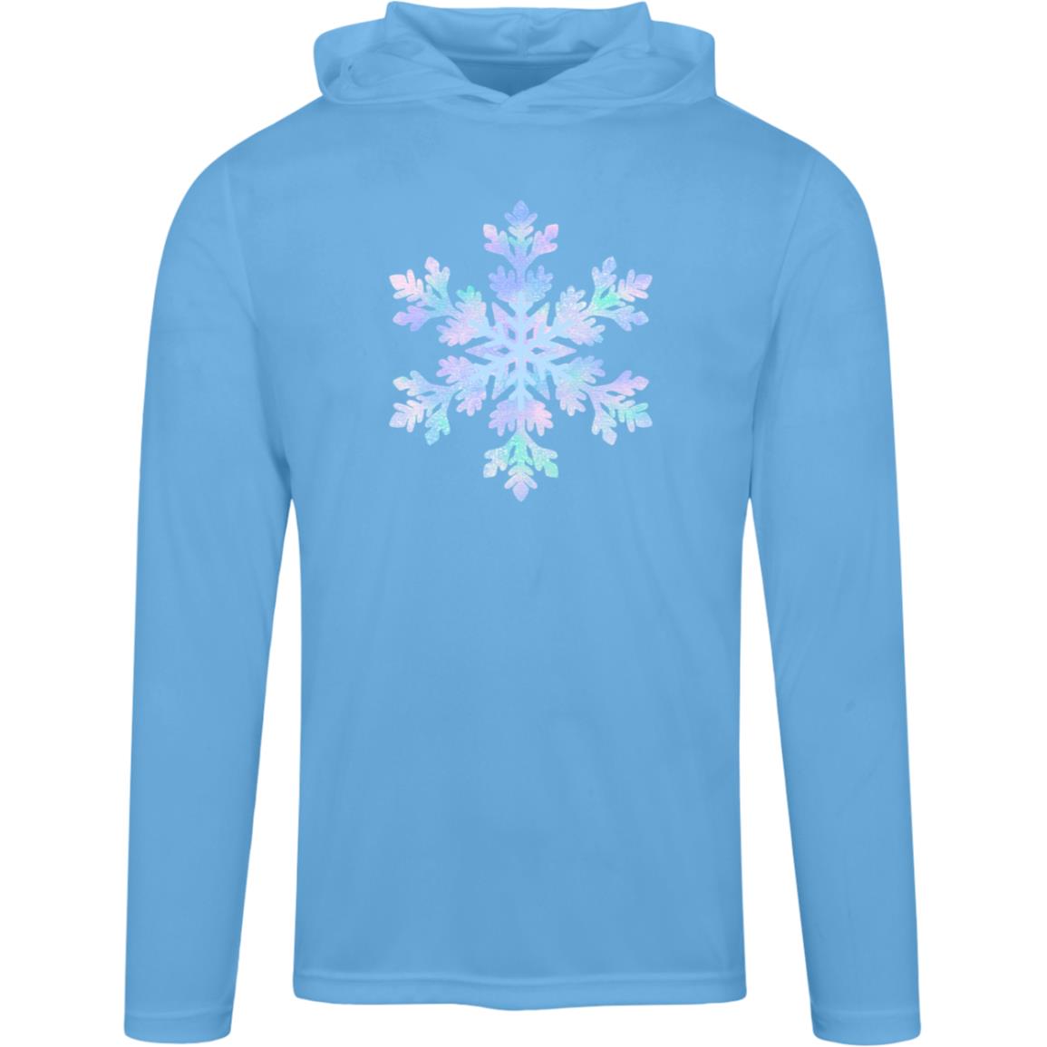 Snowflake blue and purple -- Mens Zone Hooded Tee