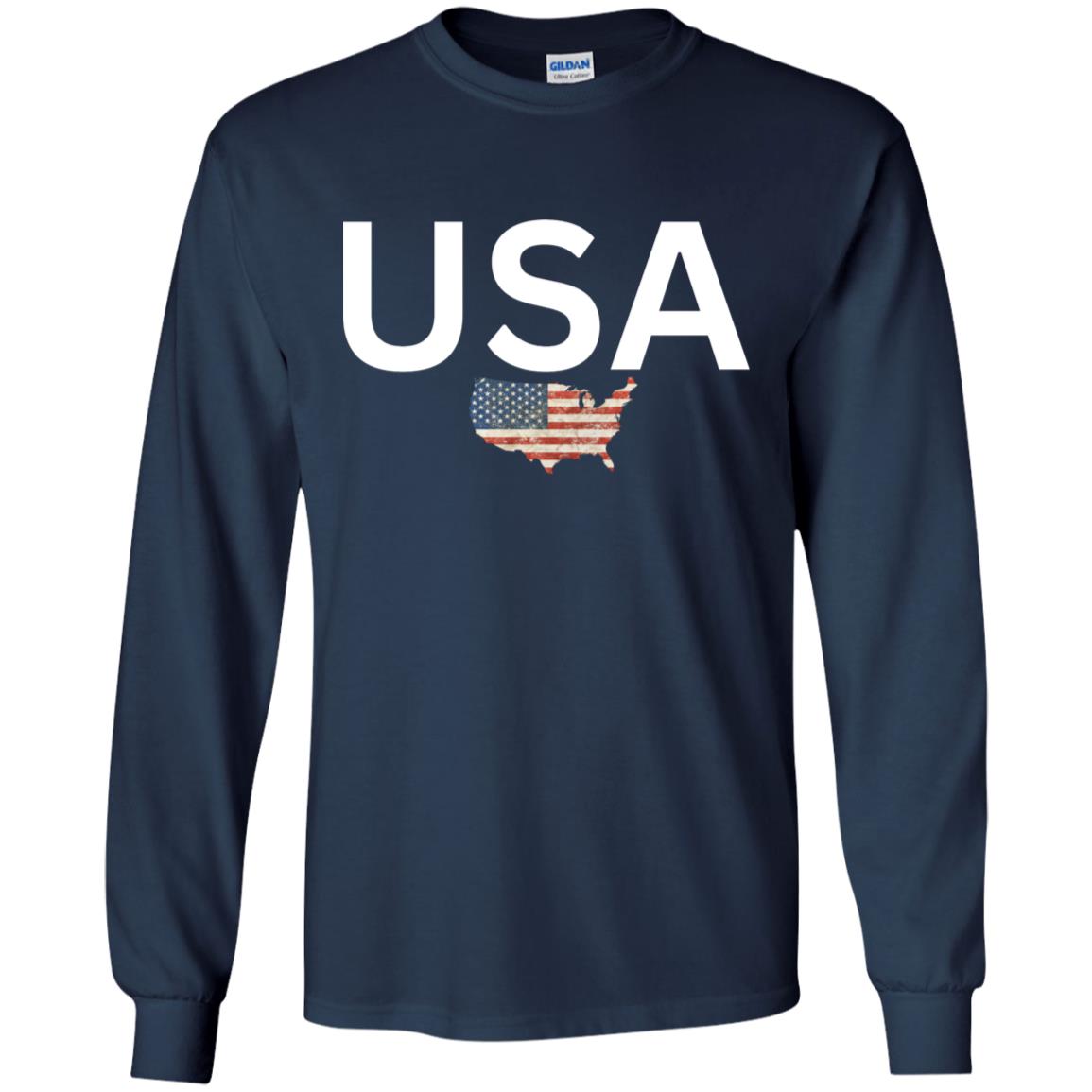 USA states flag G540B Youth LS T-Shirt