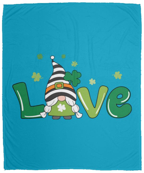 clover love gnome VPM Cozy Plush Fleece Blanket - 50x60