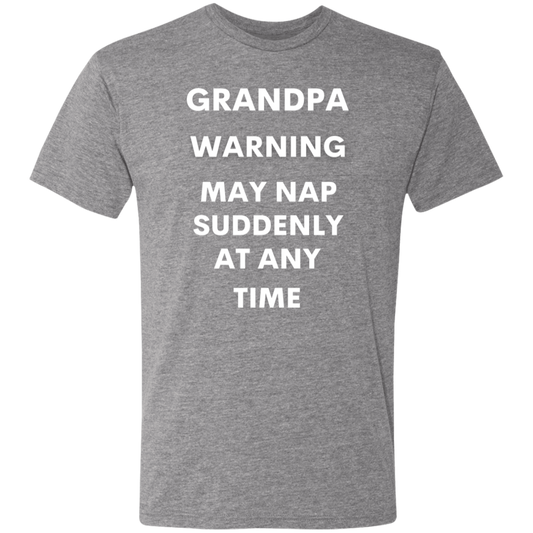 Grandpa naps white NL6010 Men's Triblend T-Shirt