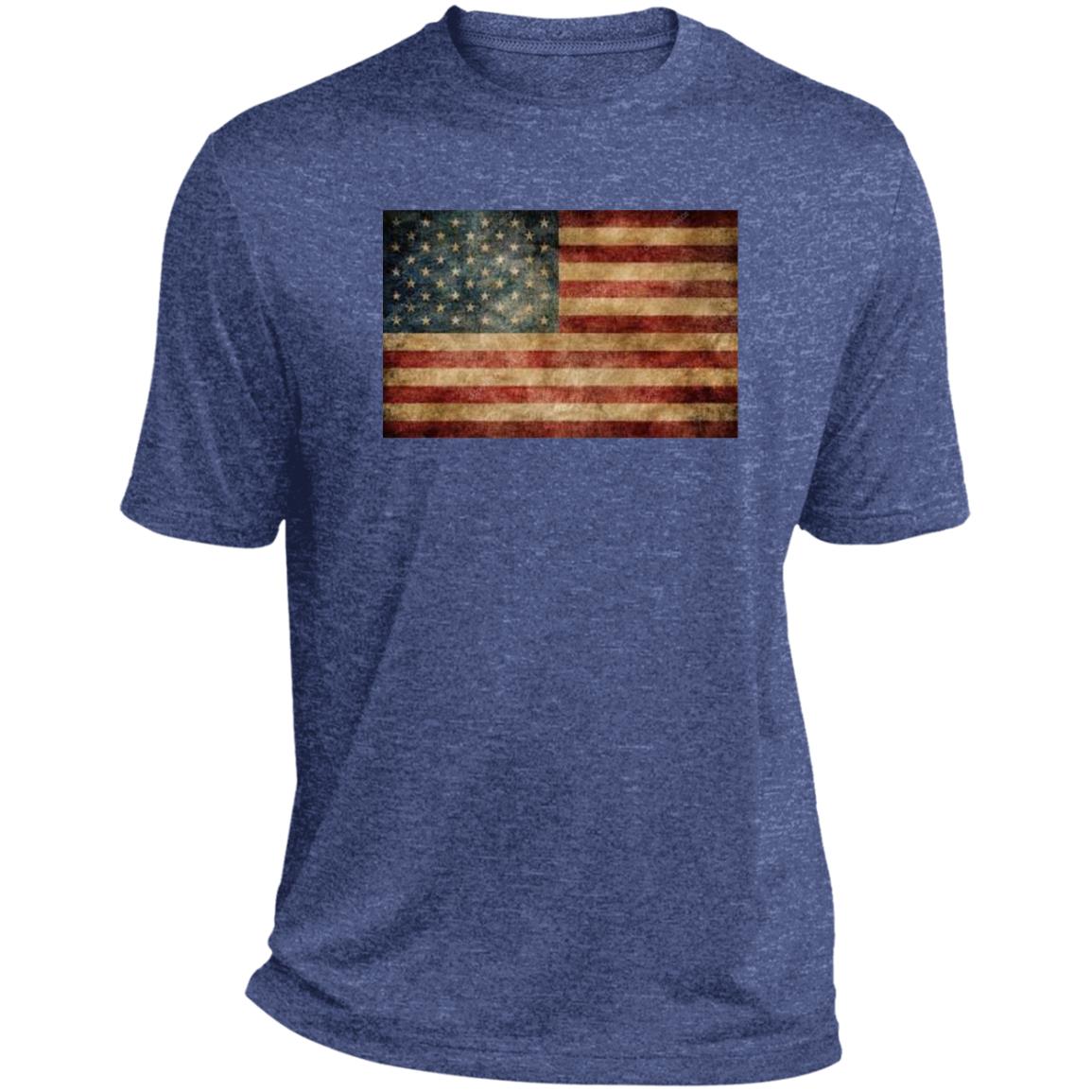 American Flag -- CLOSEOUT -- Heather Performance Tee