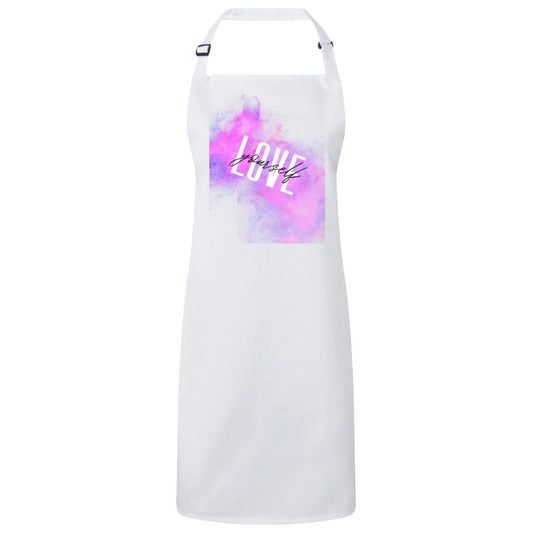 White Love yourself RP150 Sustainable Unisex Bib Apron