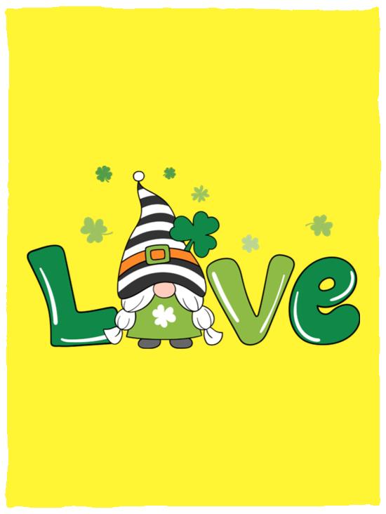 clover love gnome VPS Cozy Plush Fleece Blanket - 30x40