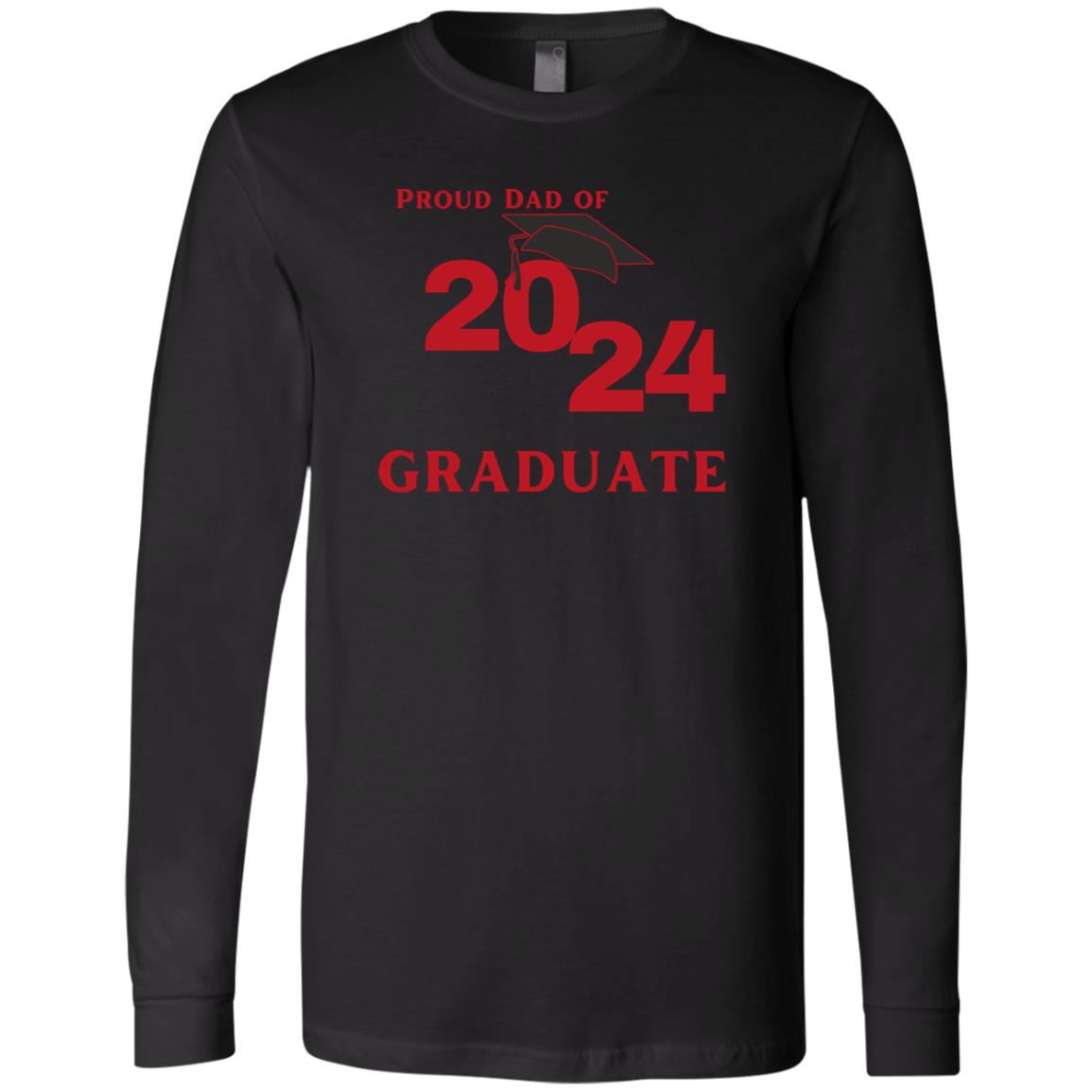 Proud Dad -- Graduate 2024 -- Men's Jersey LS T-Shirt