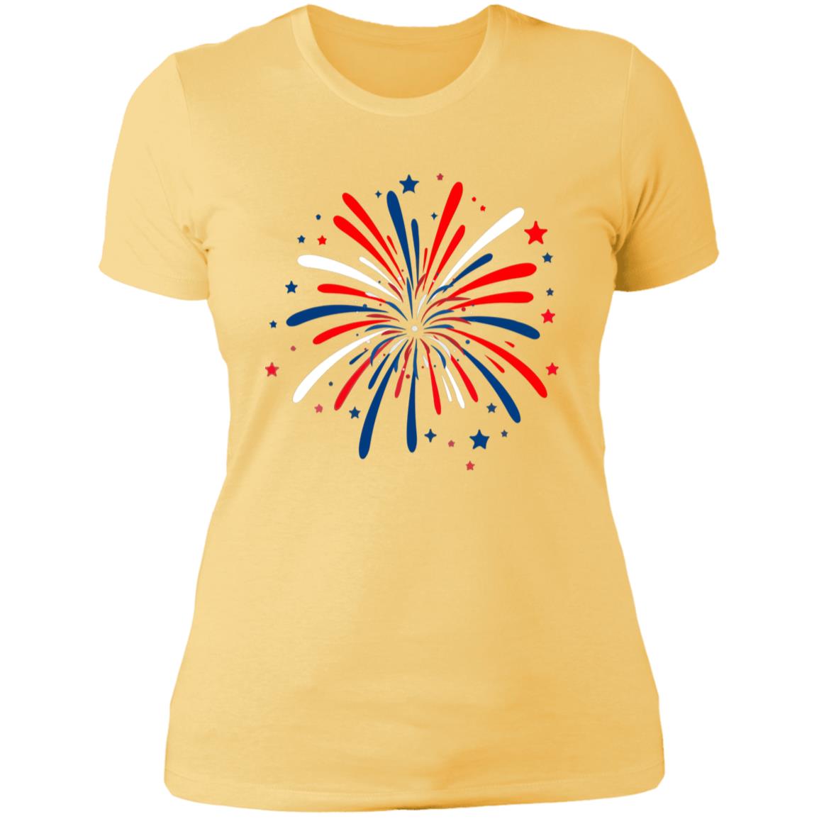 4th of July Firework NL3900 Ladies' Boyfriend T-Shirt