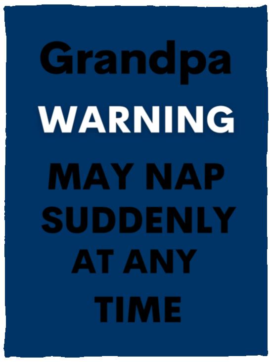 Grandpa naps black VPS Cozy Plush Fleece Blanket - 30x40