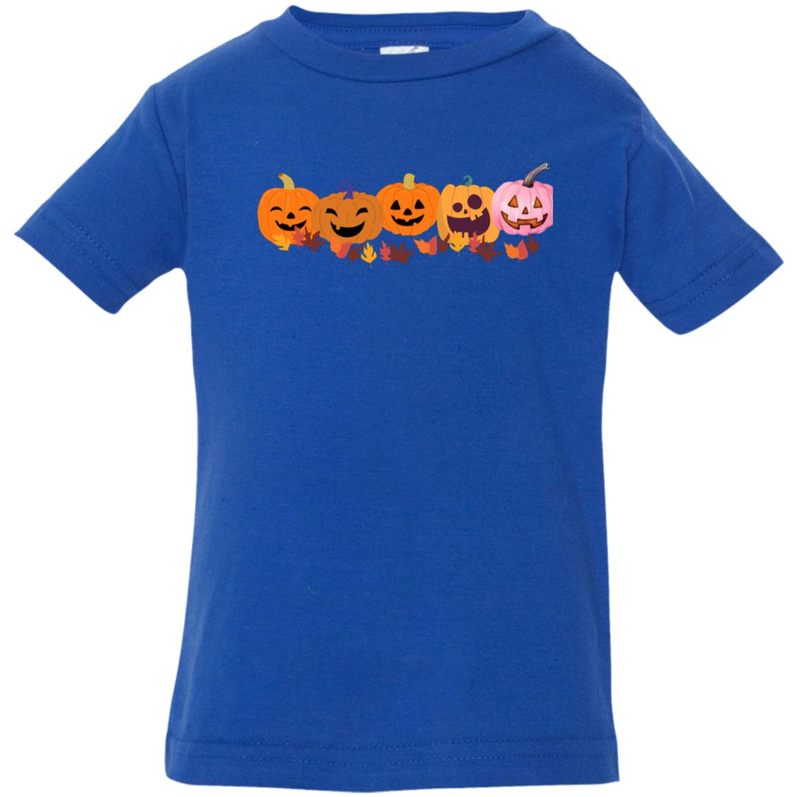 Jack 0 Lanterns in a Row -- Infant Jersey T-Shirt