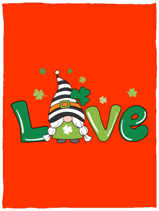 clover love gnome VPS Cozy Plush Fleece Blanket - 30x40