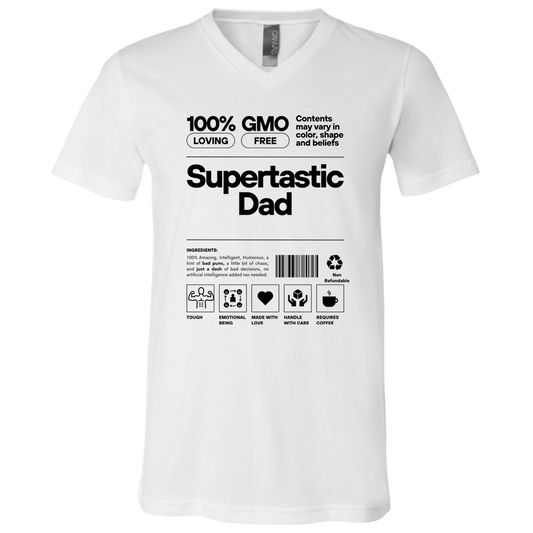 Supertastic Dad 3005 Unisex Jersey SS V-Neck T-Shirt