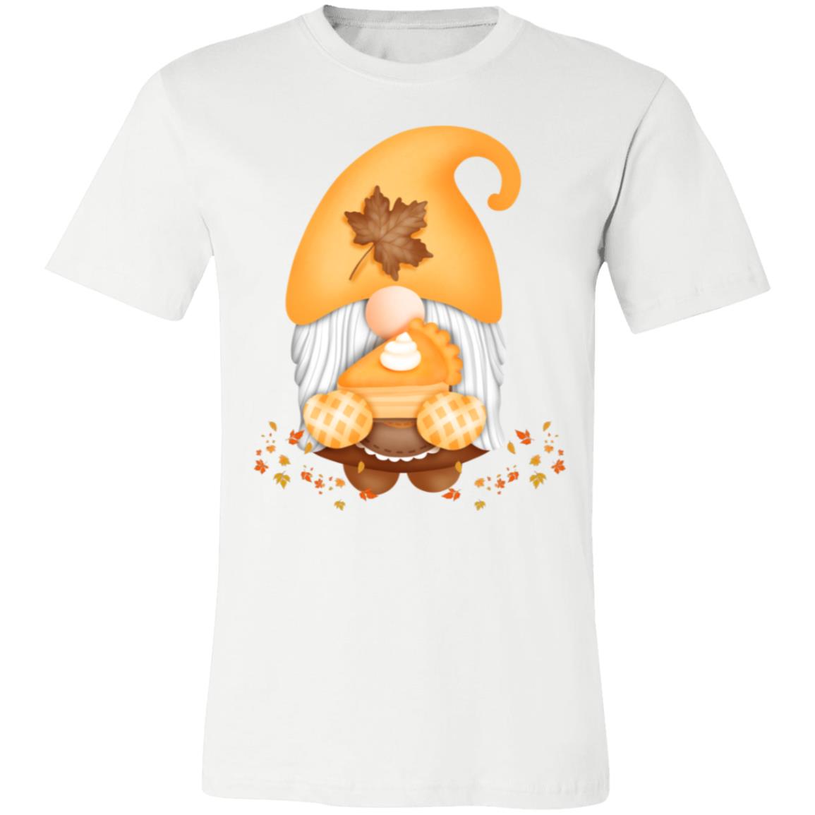 Gnome Pumpkin Pie 3001C Unisex Jersey Short-Sleeve T-Shirt