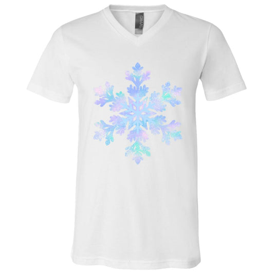 Snowflake -- Unisex Jersey SS V-Neck T-Shirt