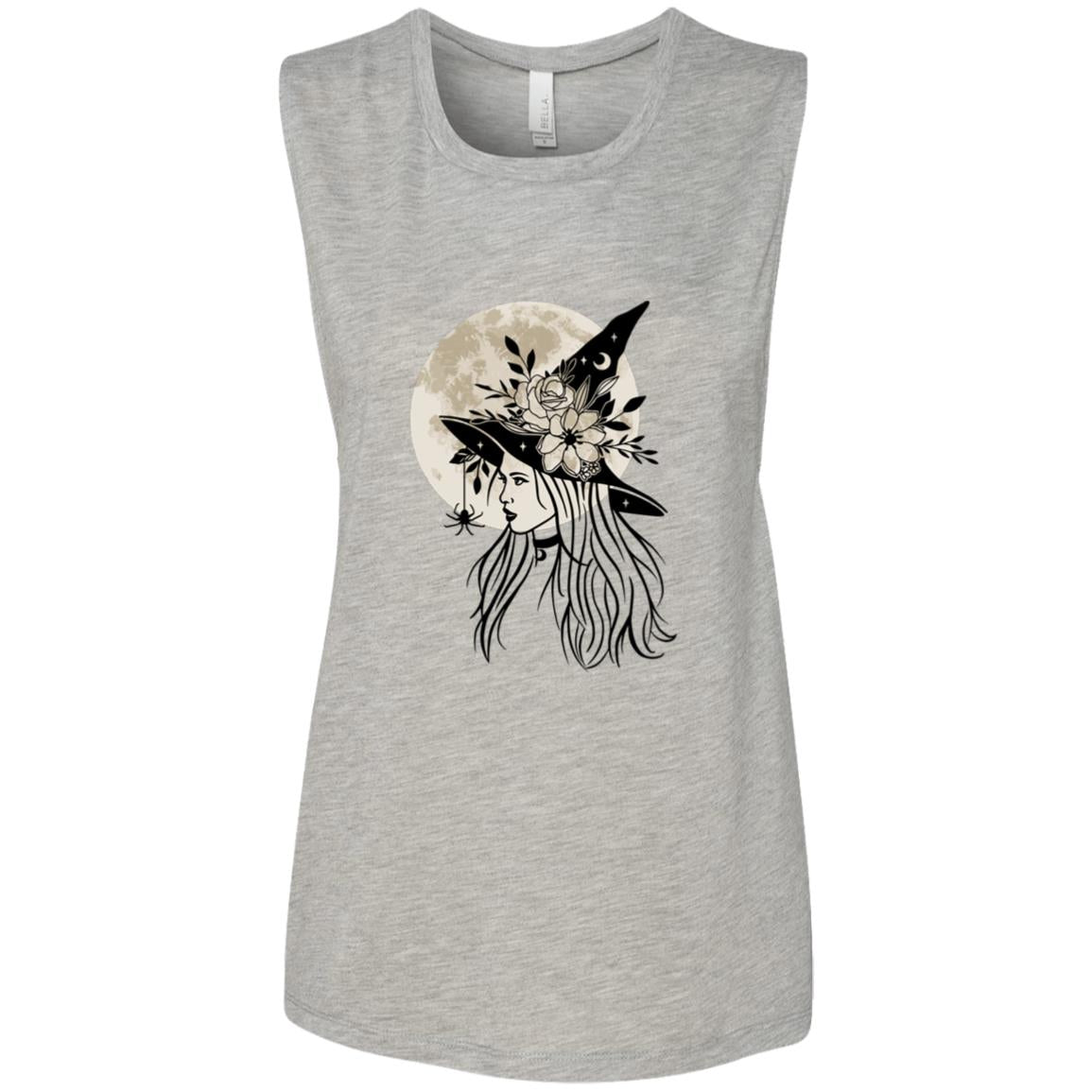 Witchy Moon -- Ladies' Flowy Muscle Tank