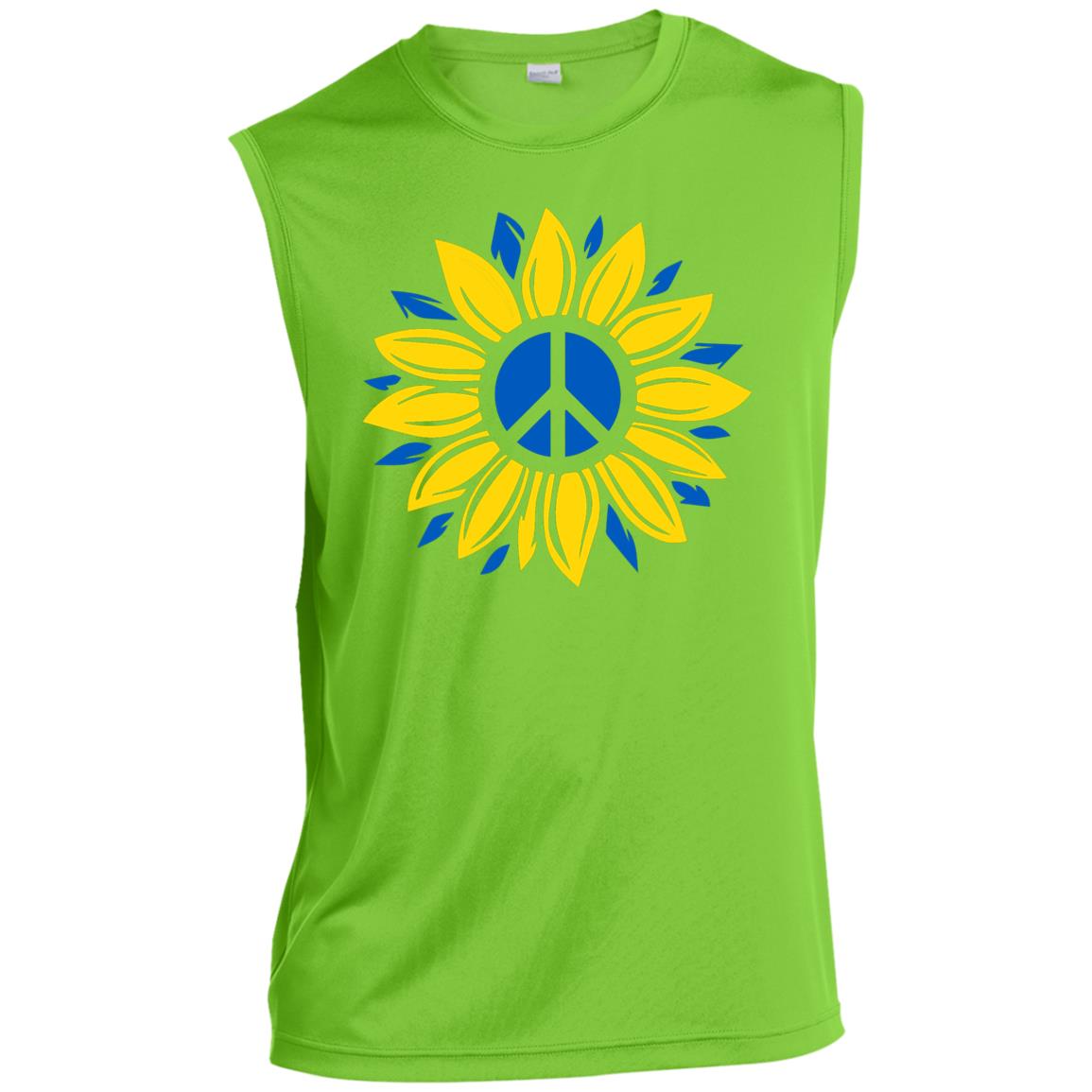 Peace flower t-shirt ST352 Men’s Sleeveless Performance Tee