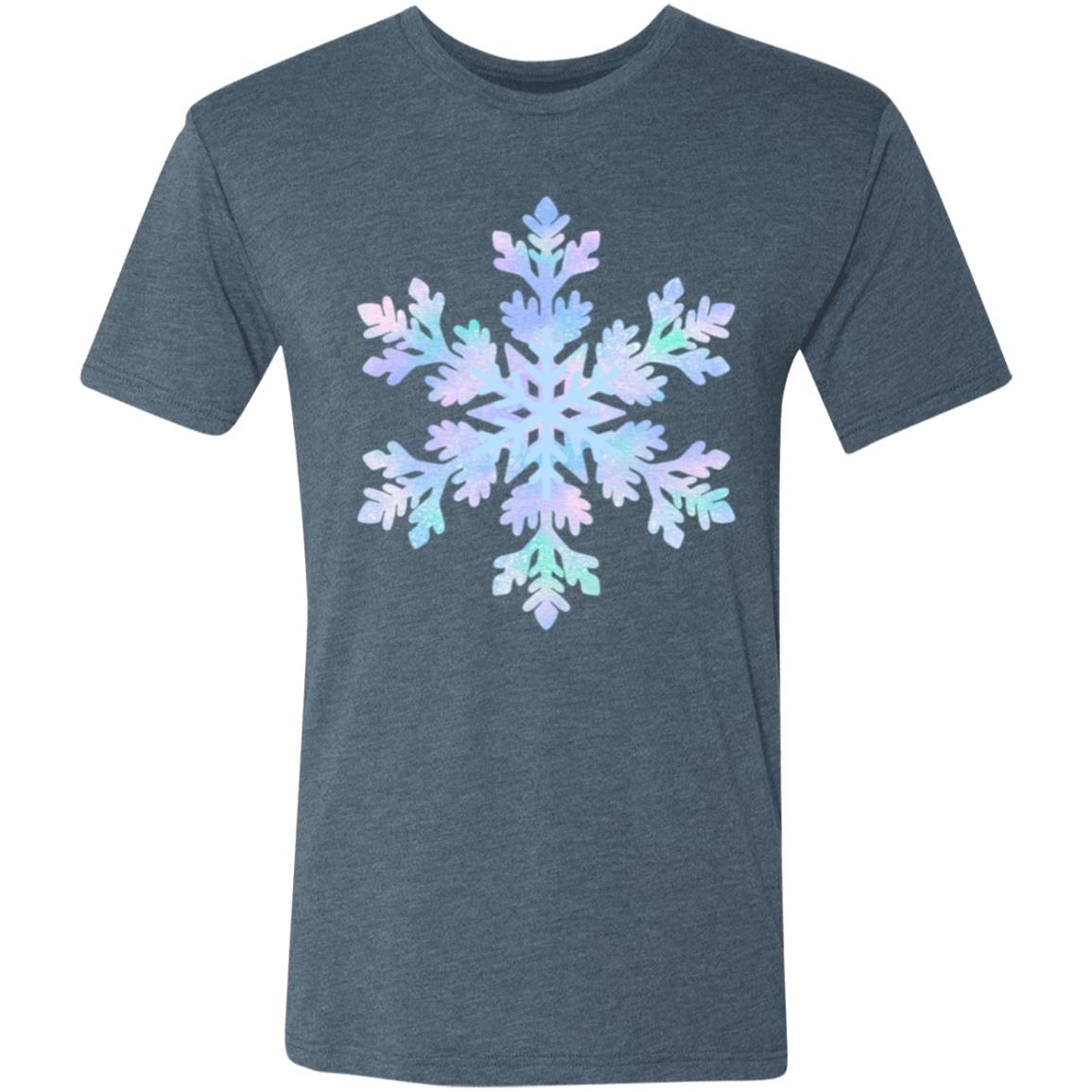 Snowflake blue and purple -- Men's Triblend T-Shirt