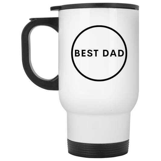 Best Dad -- White Travel Mug