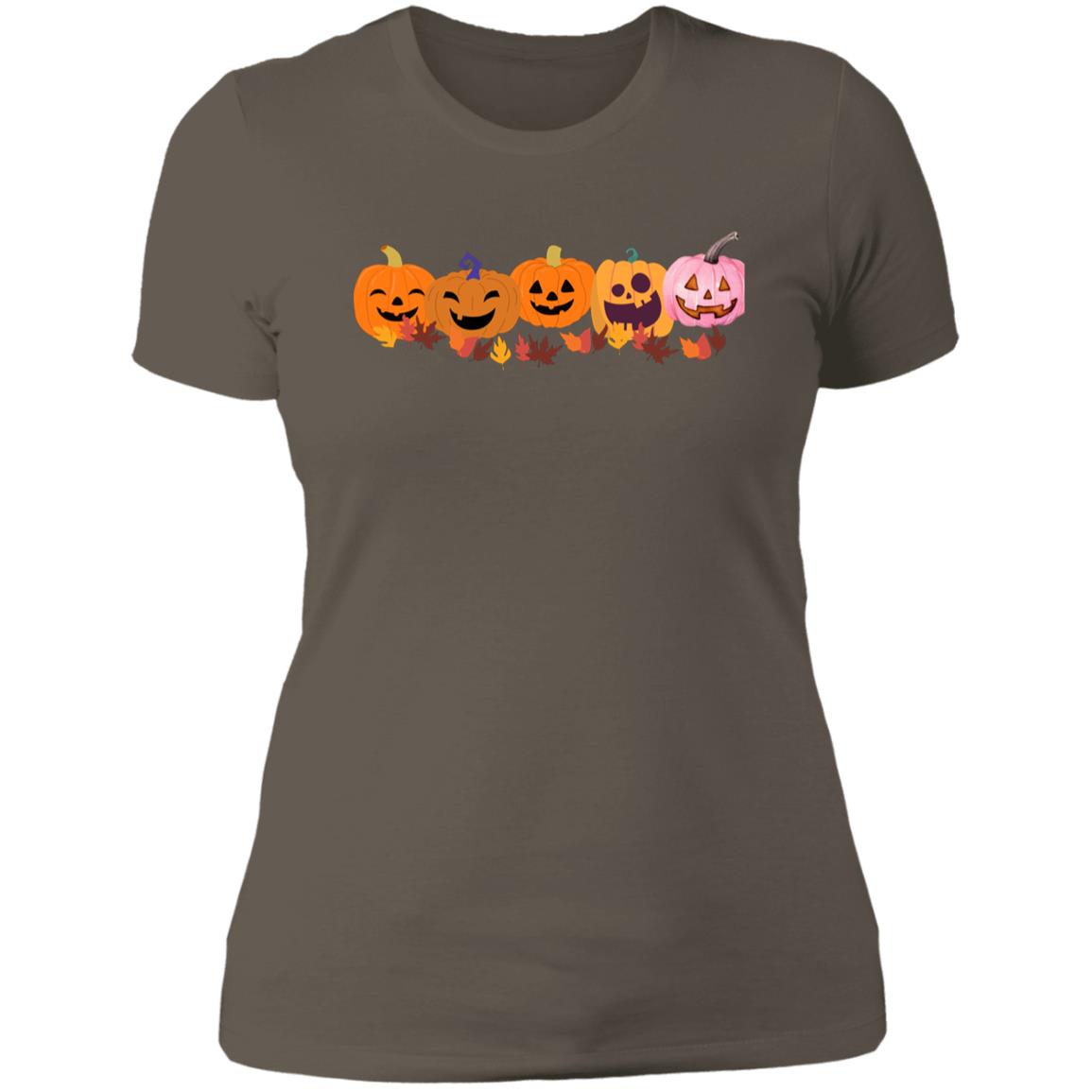 Jack 0 Lanterns in a Row NL3900 Ladies' Boyfriend T-Shirt