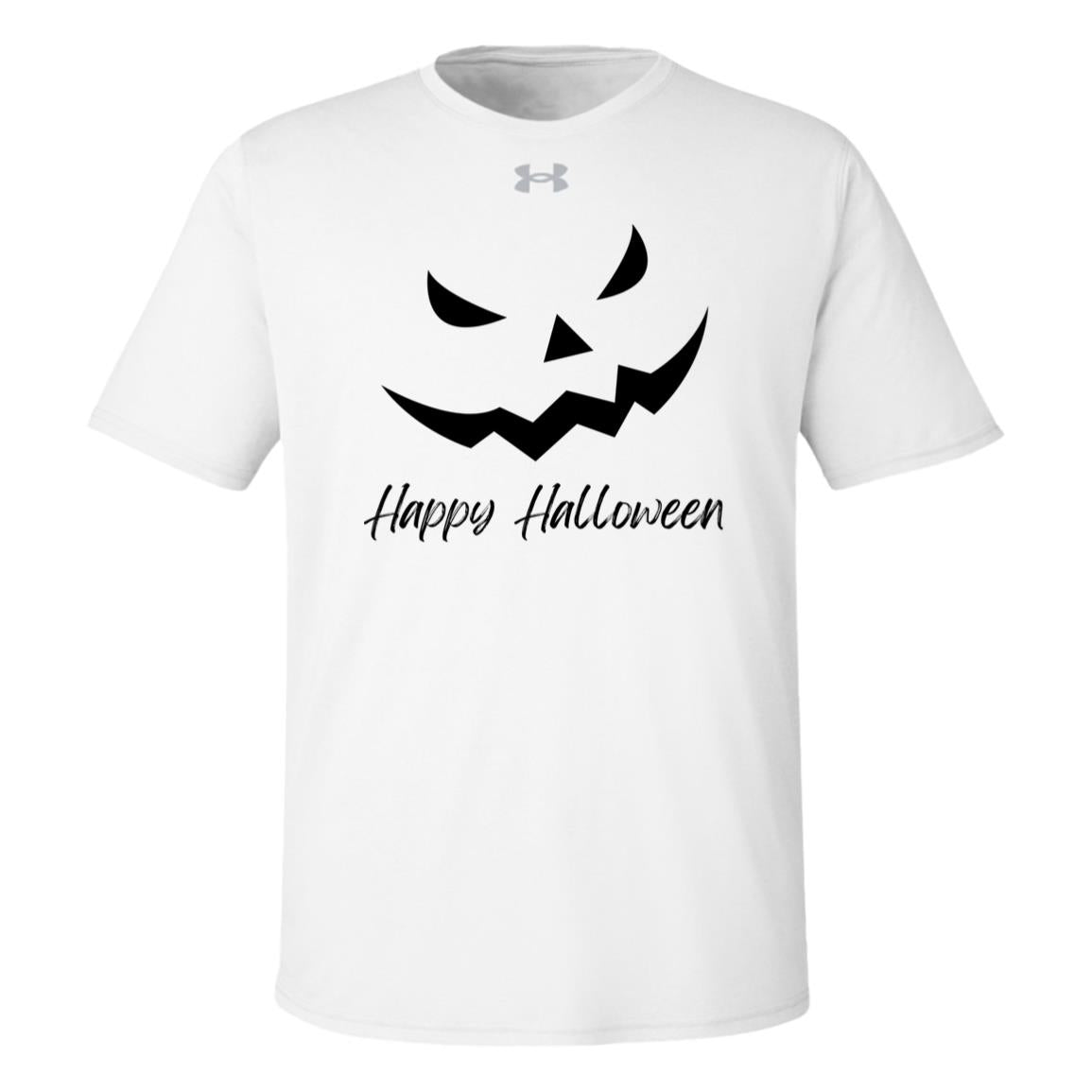 Scary Jack O Lantern Face -- Under Armour Team Tech Tee