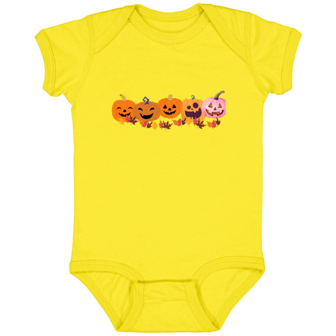 Jack 0 Lanterns in a Row -- Infant Fine Jersey Bodysuit