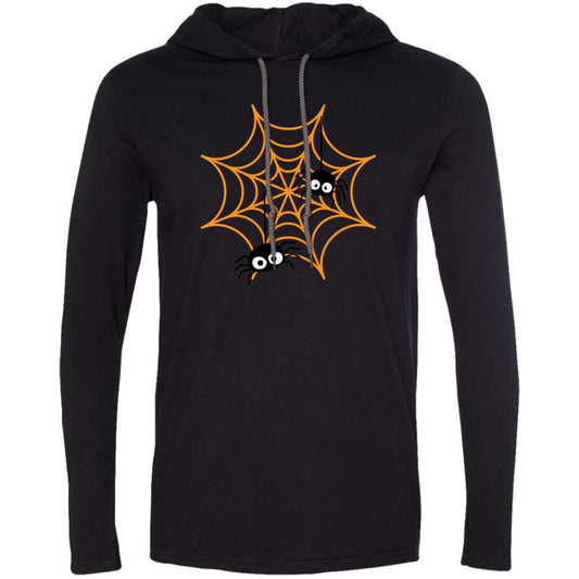 Spiders on Web -- Gildan LS T-Shirt Hoodie