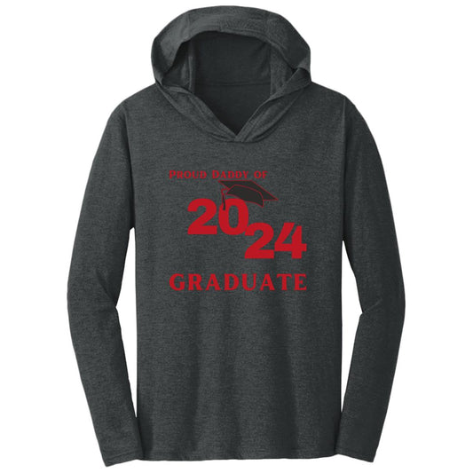 Proud Daddy -- 2024 Graduate -- Triblend T-Shirt Hoodie