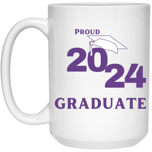 Proud graduate 2024 purple 21504 15oz White Mug