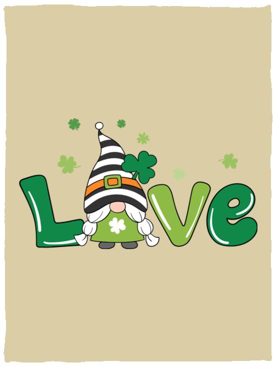 clover love gnome VPS Cozy Plush Fleece Blanket - 30x40