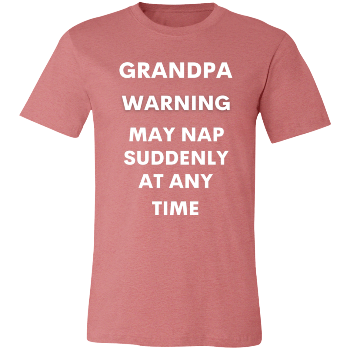 Grandpa naps white 3001C Unisex Jersey Short-Sleeve T-Shirt