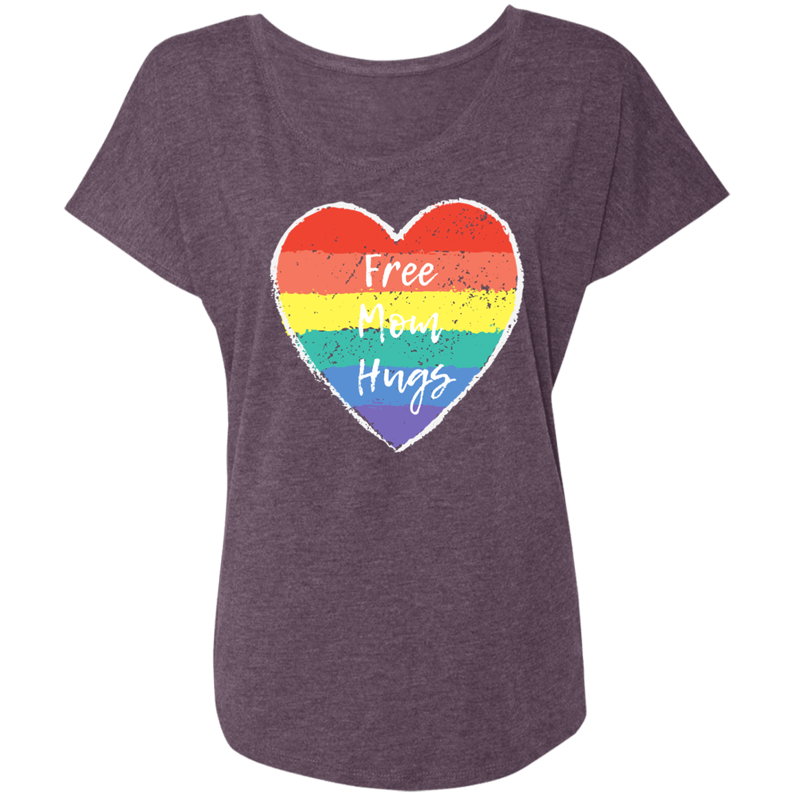 Free Mom Hugs -- Ladies' Triblend Dolman Sleeve