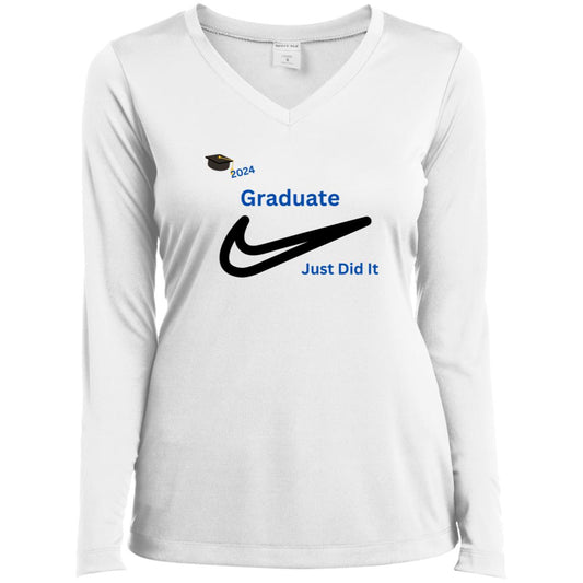 Graduation 2024 -- Ladies’ Long Sleeve Performance V-Neck Tee