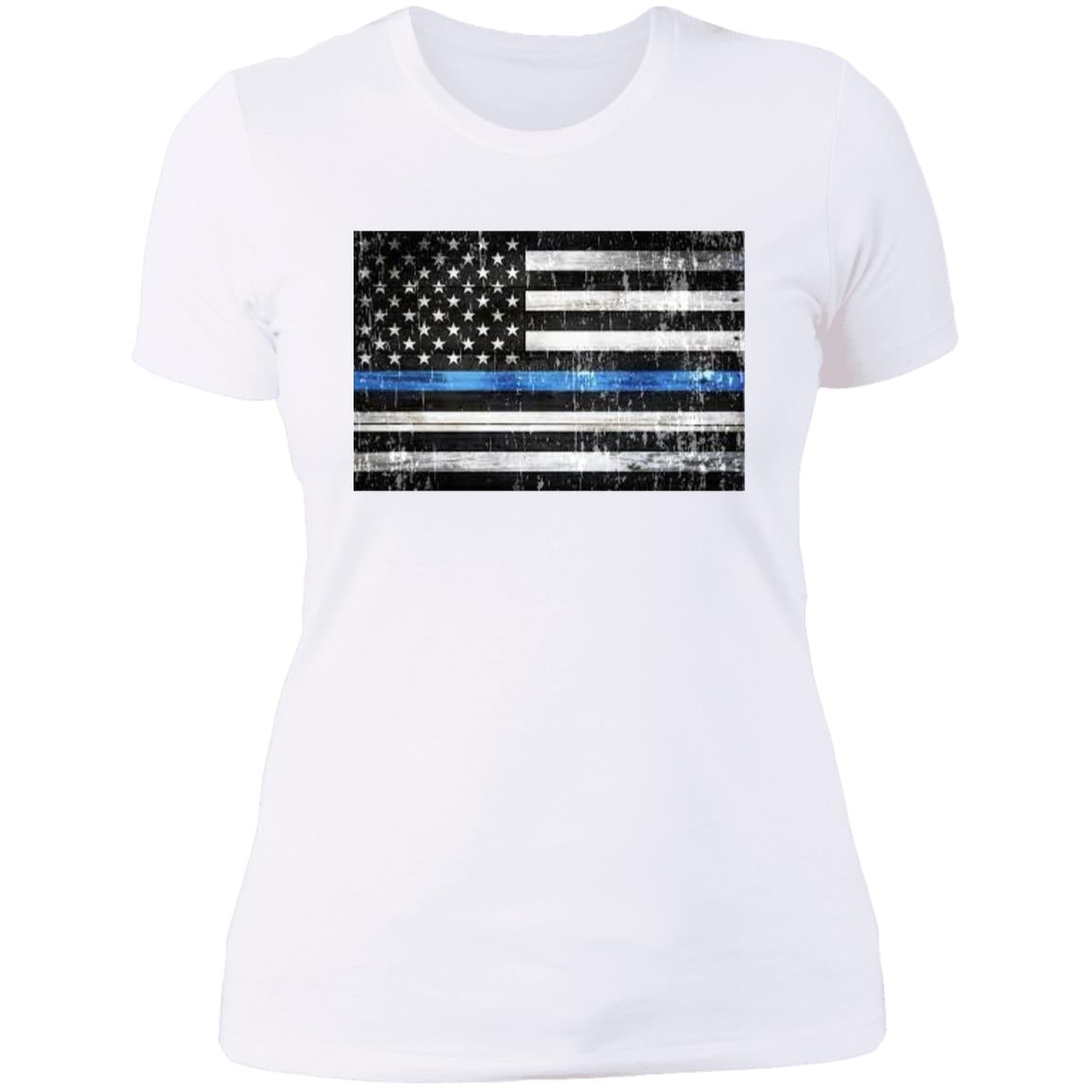 American Flag -- Police -- Ladies' Boyfriend T-Shirt