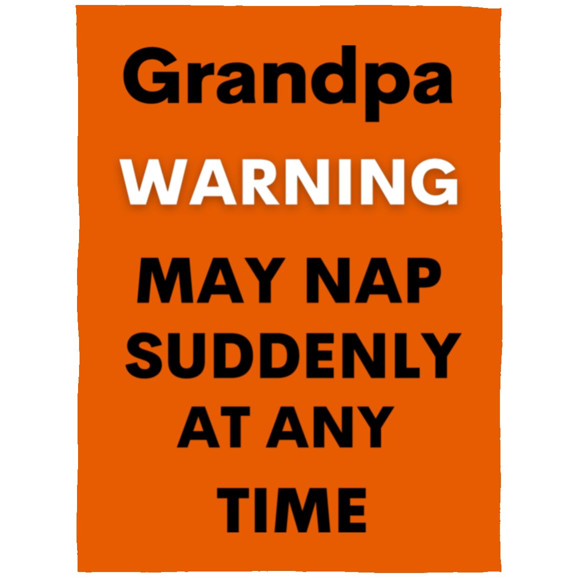 Grandpa naps black FLL Arctic Fleece Blanket 60x80