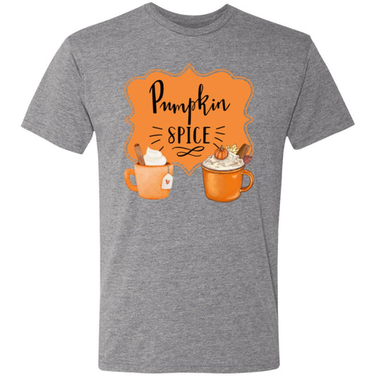 Pumpkin Spice Latte Orange Black -- Men's Triblend T-Shirt