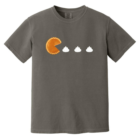 Pumpkin Pac Man -- Heavyweight Garment-Dyed T-Shirt