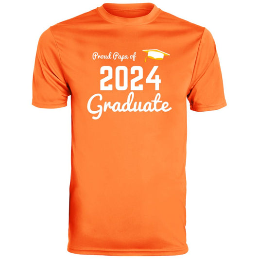 Proud Papa graduate 2024 white CLOSEOUT - 790 Men's Moisture-Wicking Tee