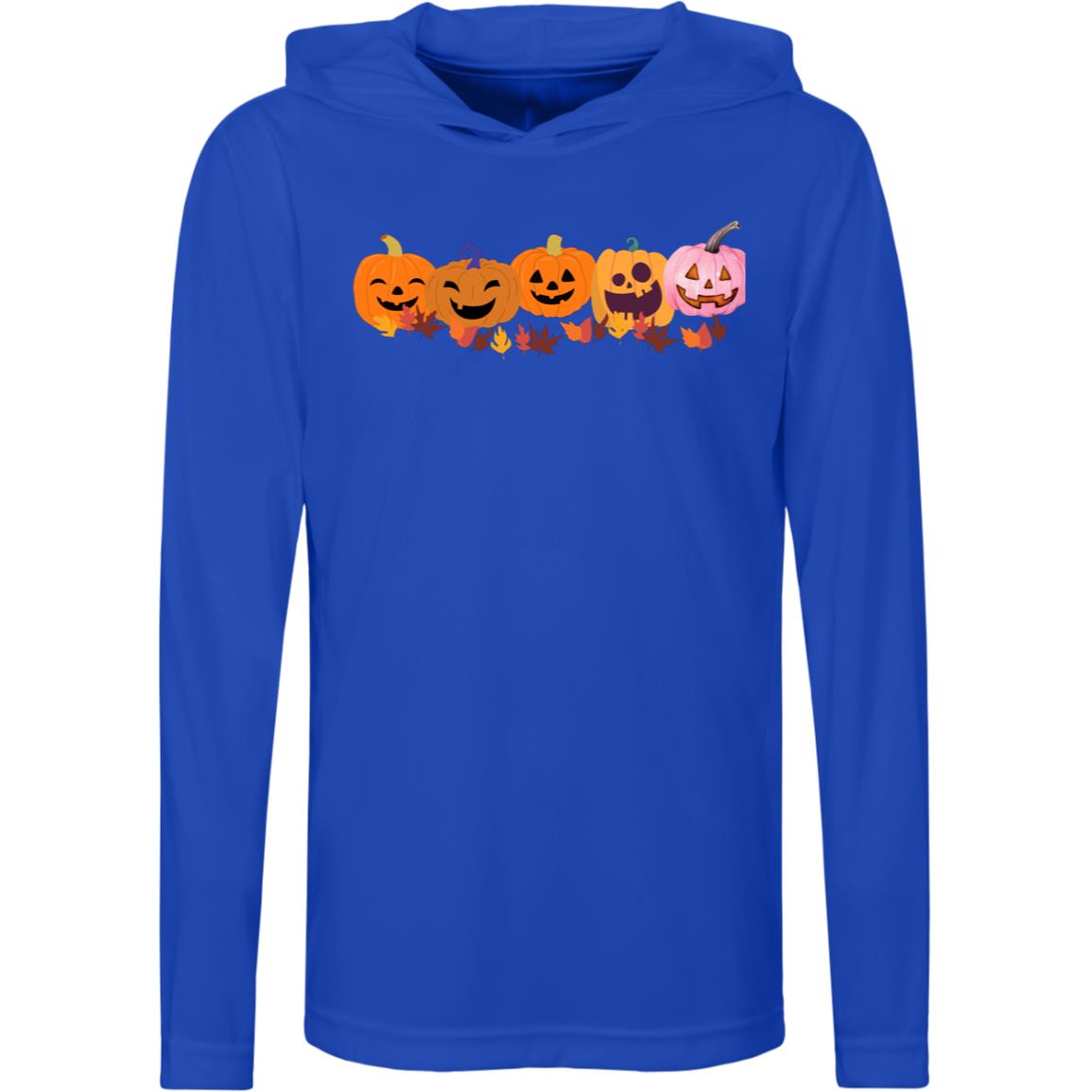 Jack 0 Lanterns in a Row -- Kids Zone Hooded Tee