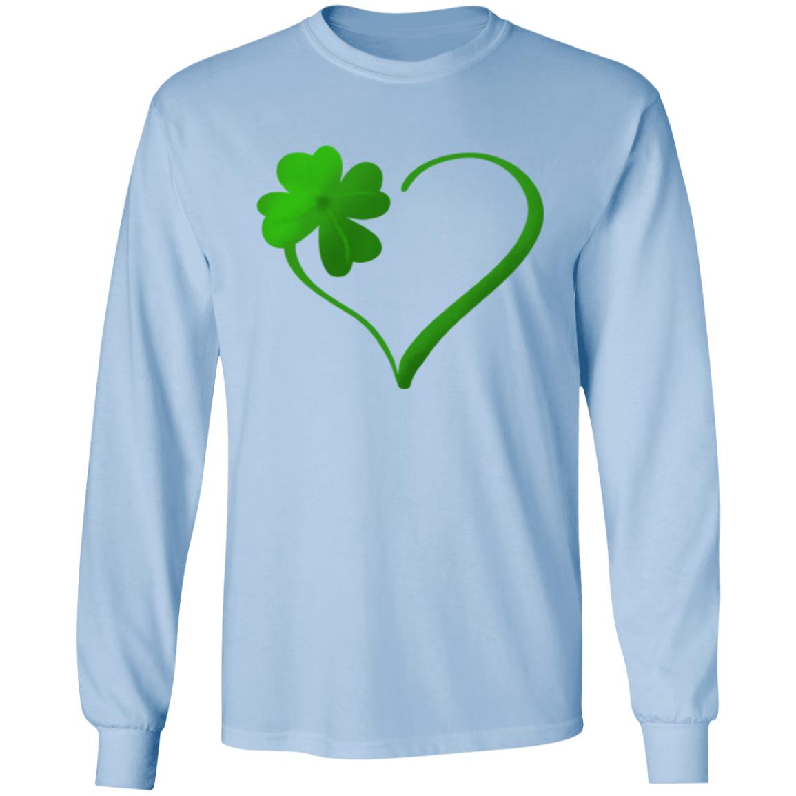 Clover Heart -- Long Sleeve T-Shirt 5.3 oz.