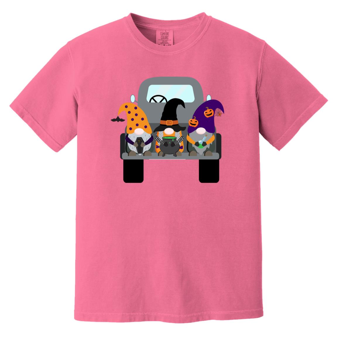 Halloween Gnomes in a Truck CC1717 Heavyweight Garment-Dyed T-Shirt