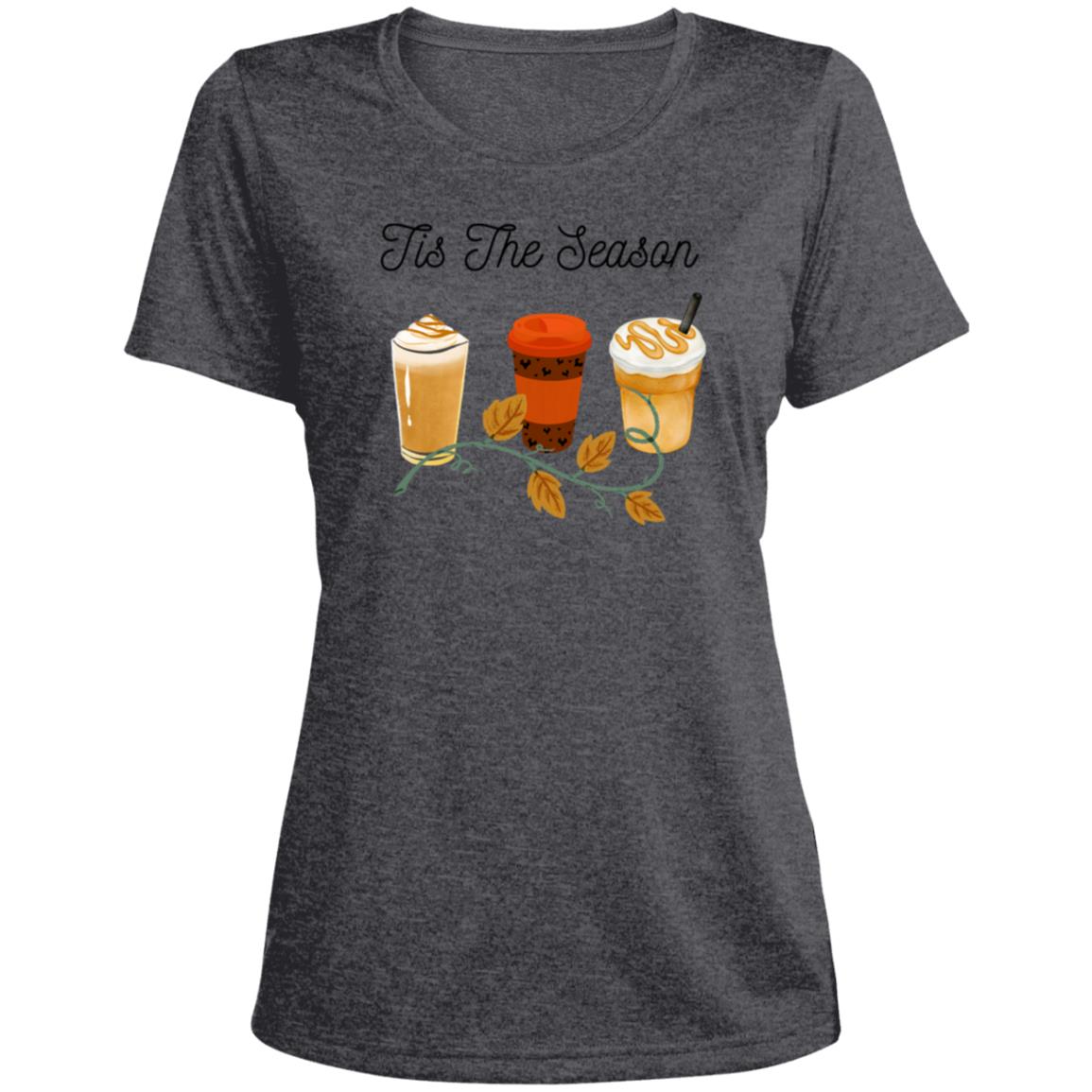 Tis The Season -- CLOSEOUT -- Ladies' Heather Scoop Neck Performance Tee