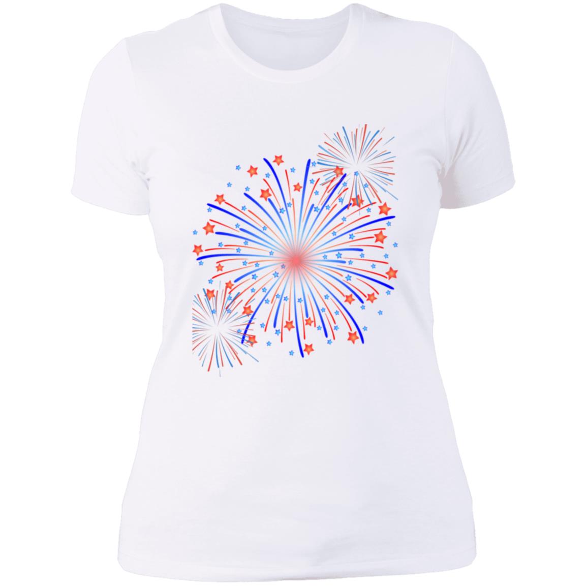 4th of July Fireworks -- Ladies' Boyfriend T-Shirt