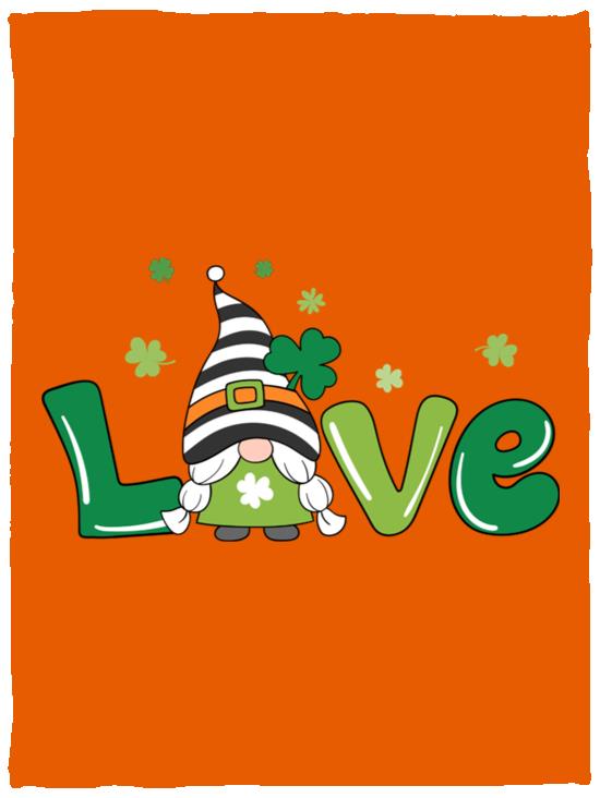 clover love gnome VPS Cozy Plush Fleece Blanket - 30x40