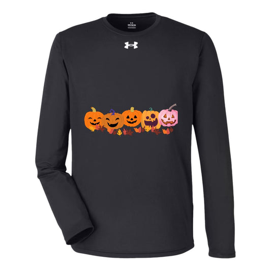 Jack 0 Lanterns in a Row -- Under Armour Team Tech Long Sleeve Tee