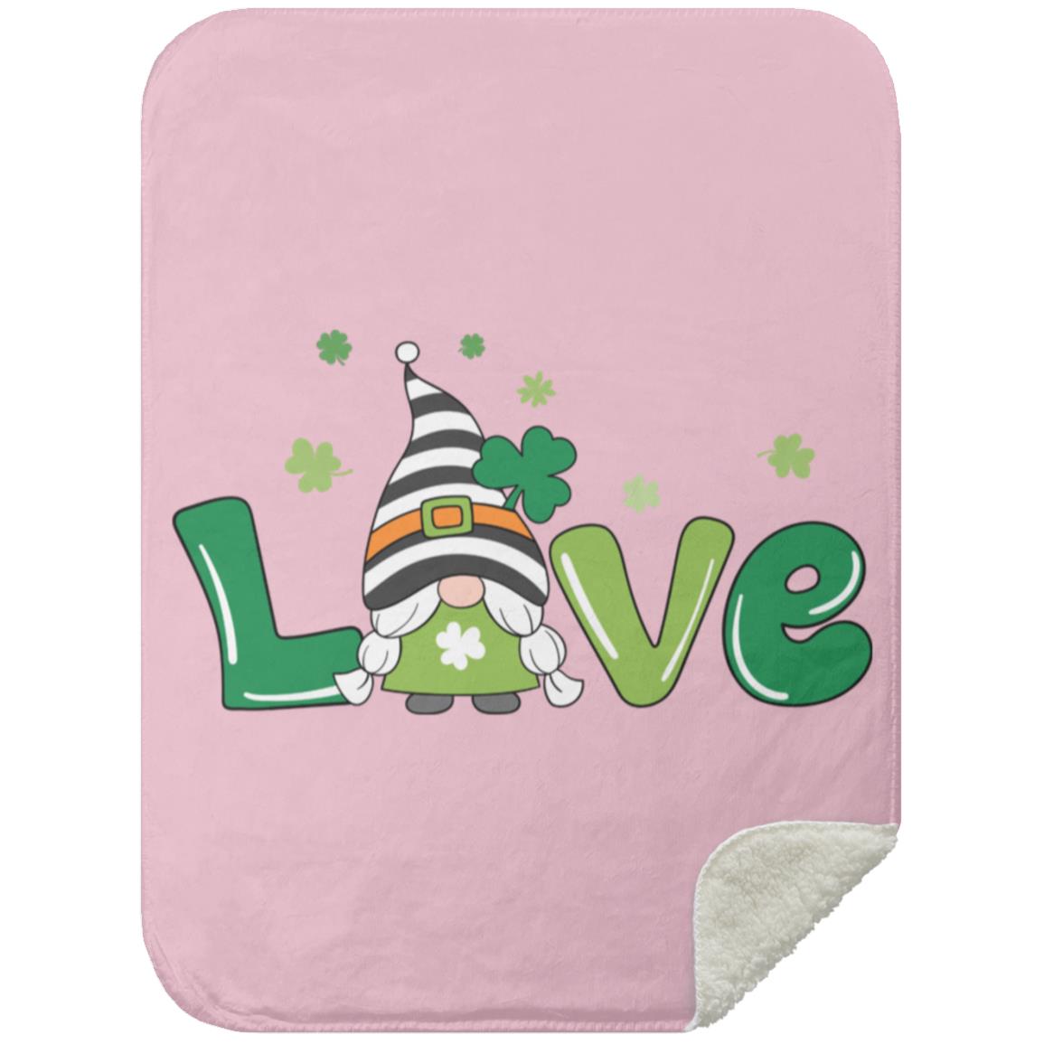 clover love gnome MSHS Premium Sherpa Blanket 30x40