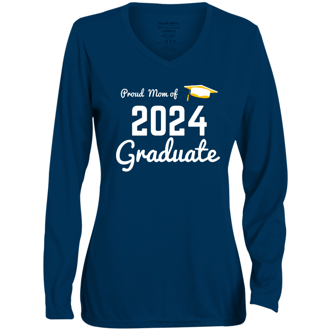 Proud Mom Graduate 2024 white