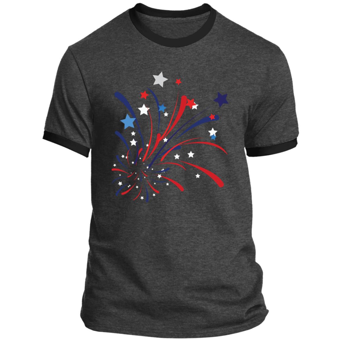 4th of July Firework -- CLOSEOUT -- Ringer Tee