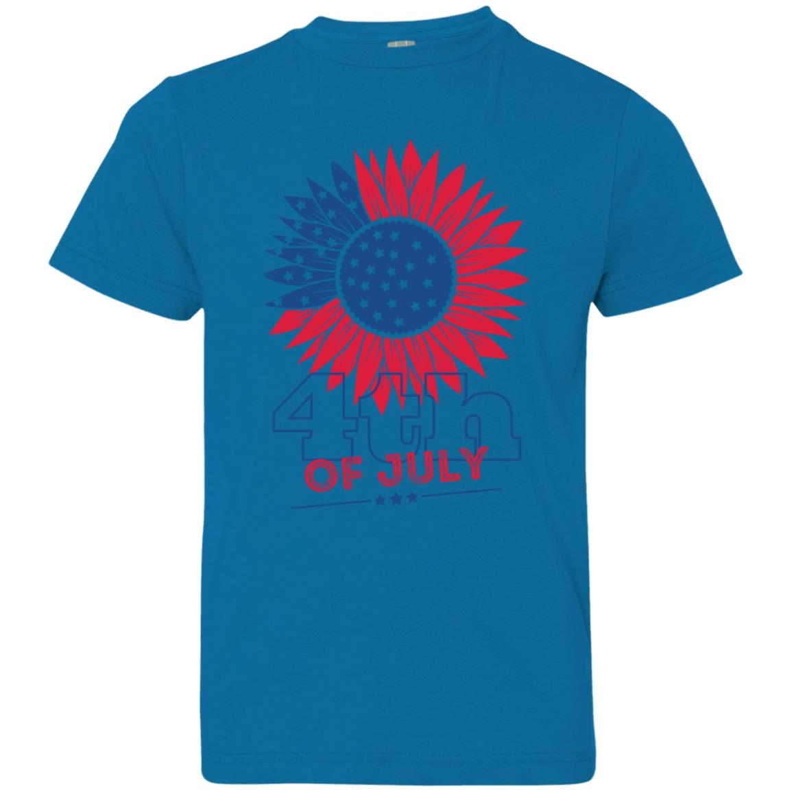 4th of July Sunflower -- Youth Jersey T-Shirt